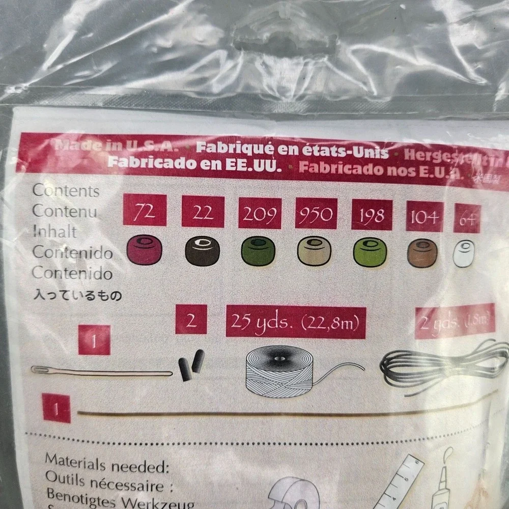 The Beadery Beaded Banner Kit Homespun Holiday Christmas Tree Kit Reindeer New